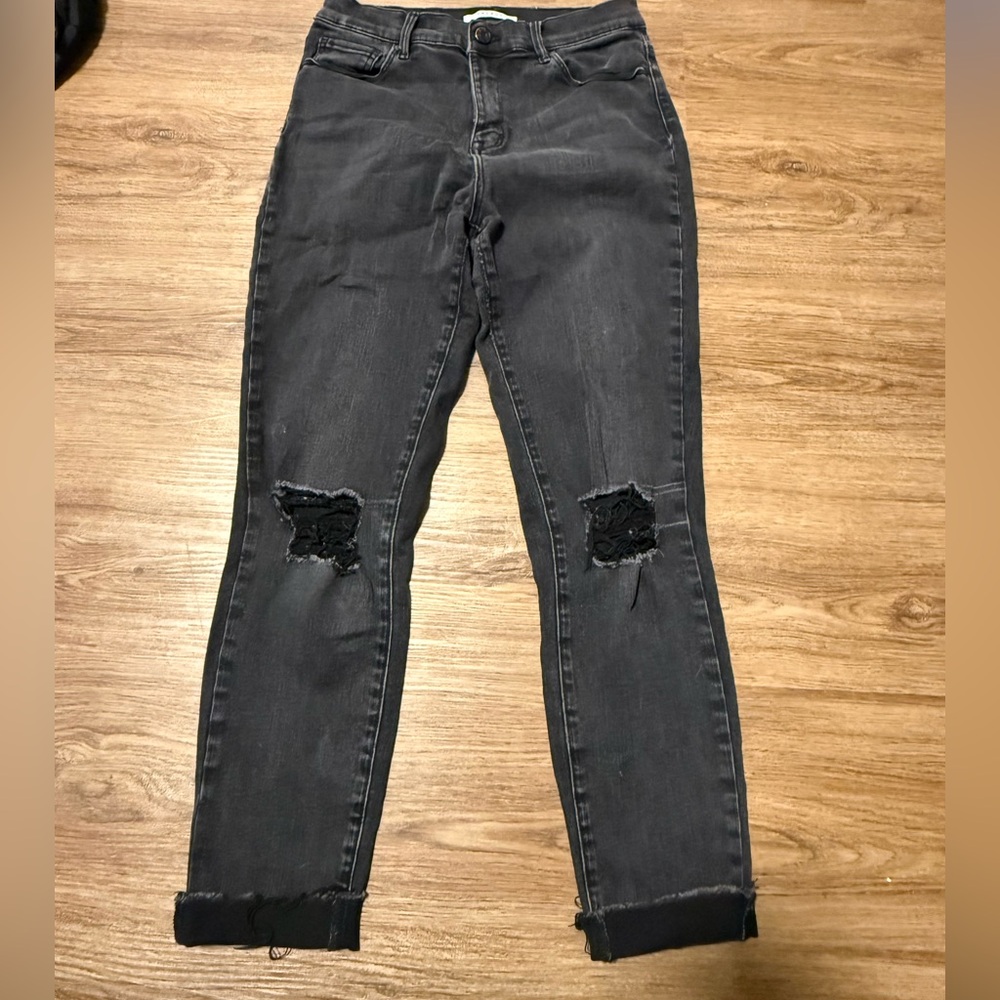 PacSun Black Distressed Ankle Jeans